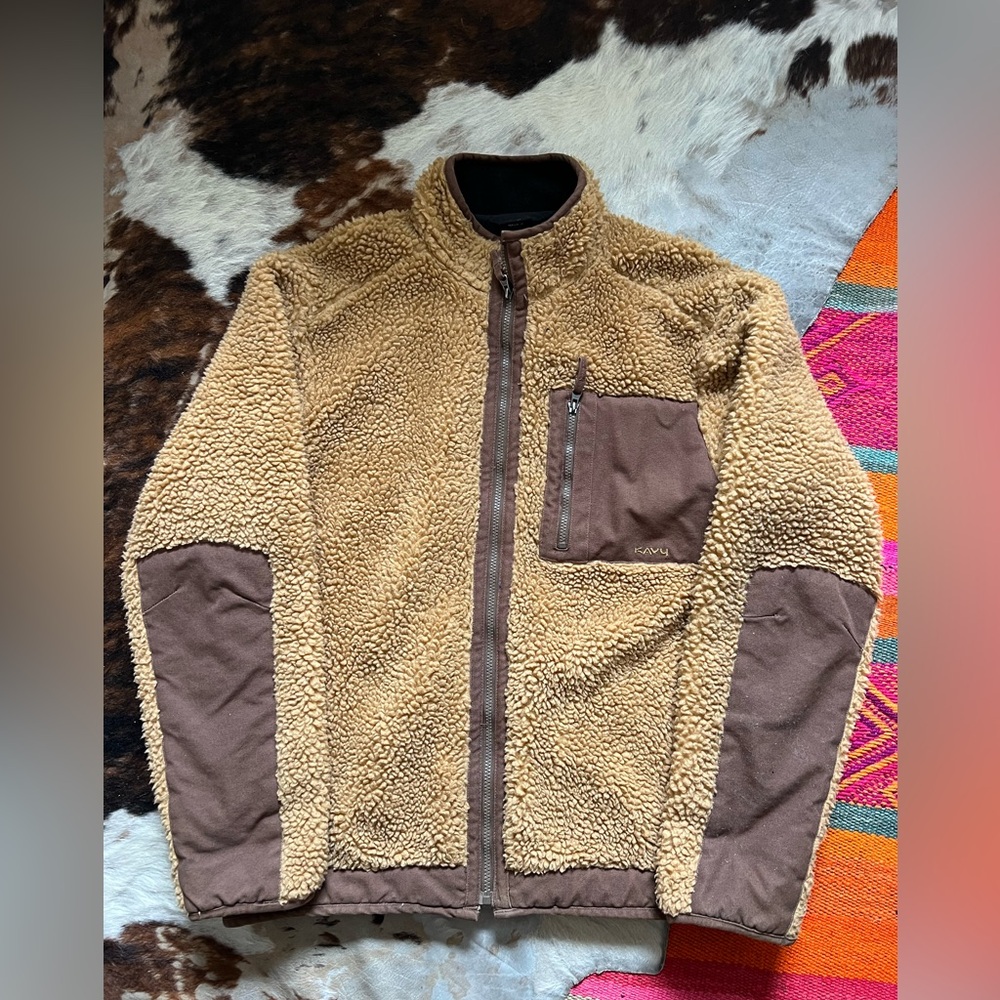 Kavu Men’s Heavyweight Sherpa Fleece - Large Tan/Brown